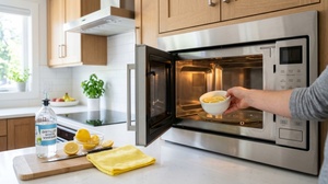 3 cách làm sạch lò vi sóng không cần cọ rửa mạnh