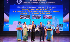 EVNHCMC được vinh danh tại Lễ biểu dương thành tựu vì Việt Nam số năm 2026