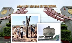 Đi tìm tháp nước xuất hiện trong bức ảnh quy tập hài cốt liệt sĩ năm 1968