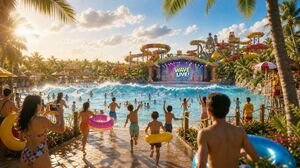 Lần đầu tiên tại Việt Nam: Hết cảnh nhà mỗi người một nơi khi đi công viên nước
