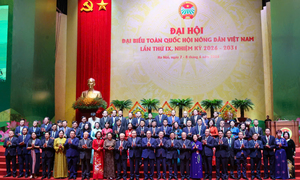 Toàn cảnh phiên khai mạc Đại hội IX Hội Nông dân Việt Nam