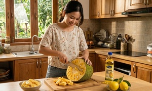 Mẹo bổ mít không dính nhựa vào dao