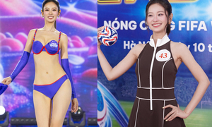 Mỹ nhân 'Nóng cùng FIFA World Cup' là top 10 Miss World Vietnam, học vấn nổi bật