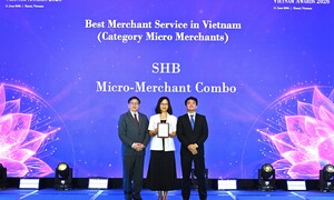 SHB được vinh danh giải pháp tài chính tốt nhất cho tiểu thương, hộ kinh doanh