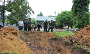Tìm thấy hài cốt liệt sĩ trong khuôn viên Nghĩa trang Đăk Cấm 