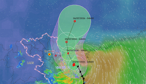 Bão số 1 Maysak đi vào vịnh Bắc Bộ, chiều nay tâm bão trên vùng biển Quảng Ninh