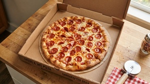 Bánh pizza hình tròn, sao lại đựng trong hộp vuông?