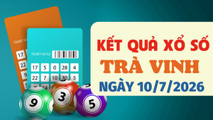 Kết quả xổ số Trà Vinh hôm nay 10/7/2026 - XSTV 10/7