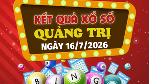 Kết quả xổ số Quảng Trị hôm nay 16/7/2026 - Trực tiếp XSQT 16/7 