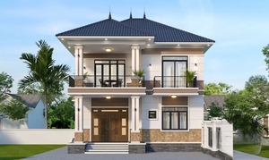 Chi phí xây nhà 2 tầng mái Nhật 80m² bao nhiêu?
