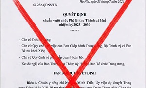 Huế cảnh báo văn bản giả mạo về công tác nhân sự