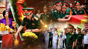 Đại tướng Phan Văn Giang dâng hương anh hùng liệt sĩ tại công viên Lê Thị Riêng