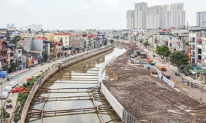 Kênh La Khê chống ngập phía Tây Hà Nội tăng tốc về đích trước 30/9