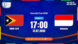 Link xem trực tiếp Timor Leste vs Indonesia 17h ngày 31/7, giải ASEAN Cup 2026