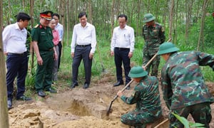 Phát hiện 13 hài cốt liệt sĩ tại nơi diễn ra trận chiến đấu ác liệt năm 1972 