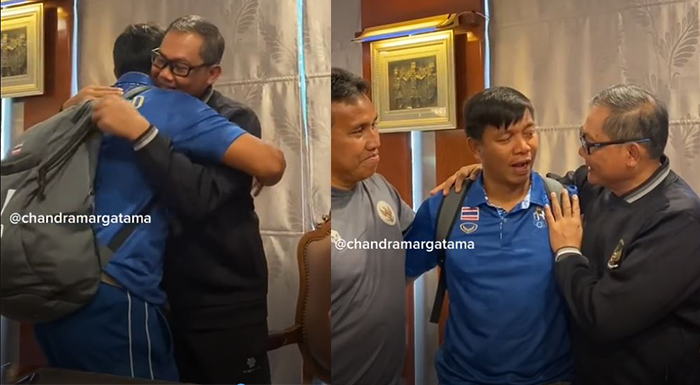 Trợ lý HLV U22 Thái Lan khóc nức nở, xin lỗi trưởng đoàn U22 Indonesia