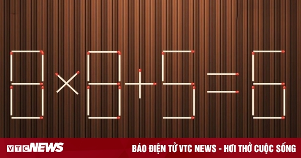 Di chuyển 1 que diêm để phép tính tiểu học từ sai thành đúng