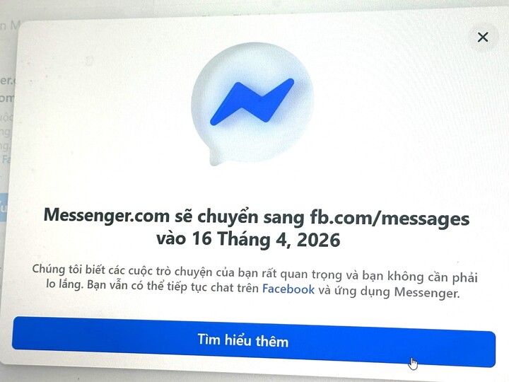 Facebook đóng cửa Messenger.com từ tháng 4/2026