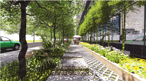 Không gian xanh trong dự án Ecolife Tây Hồ Căn hộ Ecolife Capital gây sốt trước sự kiện mở bán - 2