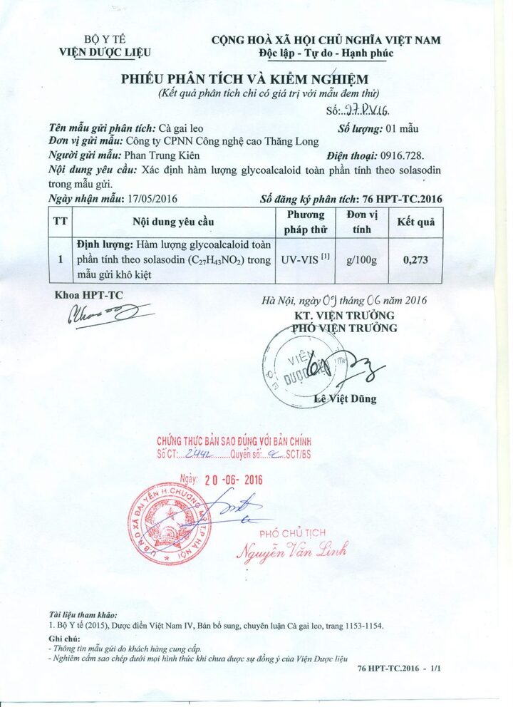 Sản phẩm Cà Gai Leo Sadu dược tính rất cao - 2