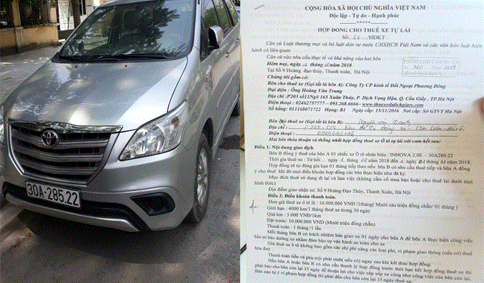 Cho thuê ô tô, chủ xe bị yêu cầu trả 300 triệu đồng để chuộc lại - 1