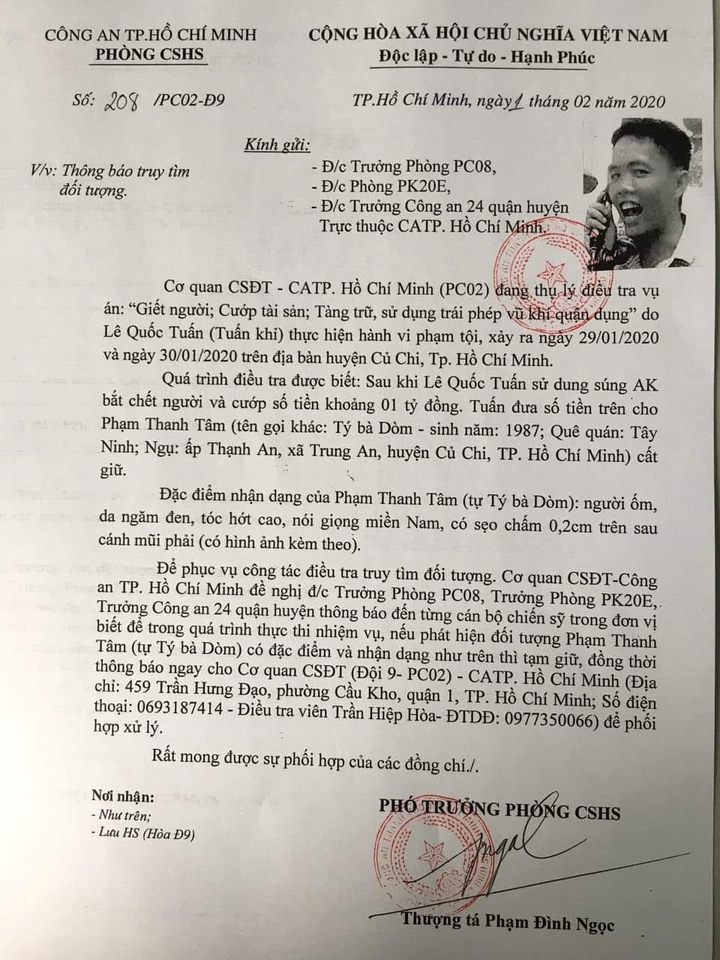 Truy tìm người giữ 1 tỷ đồng do Tuấn 'Khỉ' cướp được sau khi gây án - 1