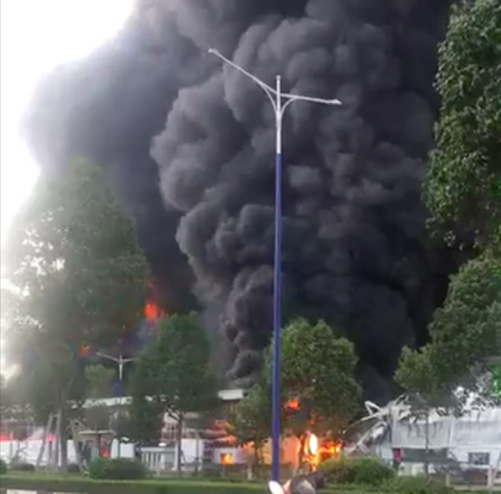 Cháy lớn ở công ty đồ da tại Bình Dương, nhà xưởng đổ sập - 1