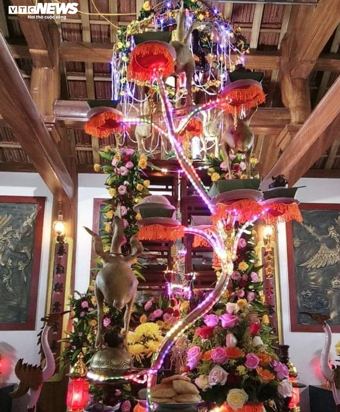 Độc đáo mâm cúng 'phi đội gà bay' trong ngày Rằm tháng Giêng ở Hà Tĩnh - 4