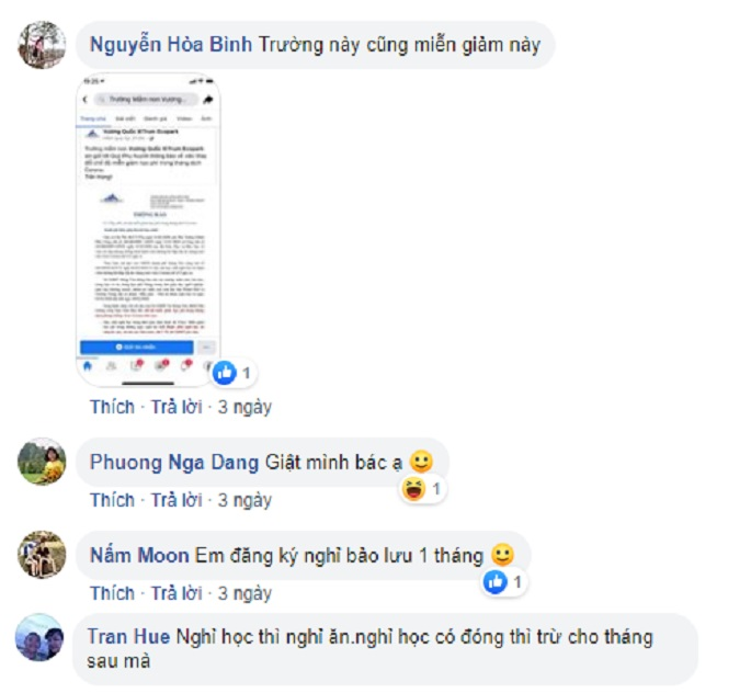 Học sinh nghỉ phòng dịch corona: Phụ huynh 'khoe' trường miễn học phí cho con - 2