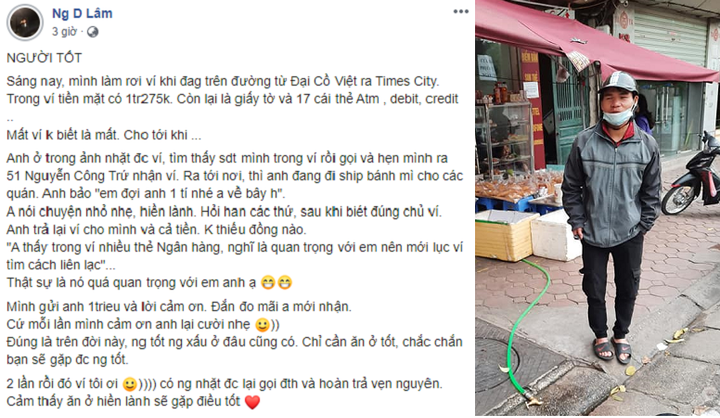 Nhặt được ví có tiền mặt và 17 thẻ ngân hàng, người giao bánh mì tìm trả chủ nhân - 1