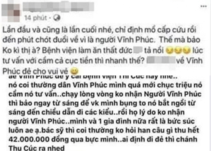 Bị tố không tiếp nhận sản phụ người Vĩnh Phúc, Bệnh viện Thu Cúc nói gì? - 1