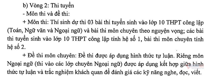 Phương thức tuyển sinh lớp 10 chuyên ở Hà Nội năm học 2020-2021 - 2
