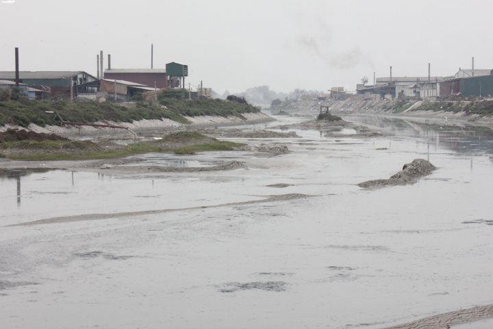 Cận cảnh dòng sông bị làng nghề giấy 'bức tử', tôm cá không thể sống sót - 1