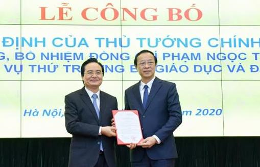 Công bố quyết định bổ nhiệm Thứ trưởng Bộ GD-ĐT Phạm Ngọc Thưởng - 1