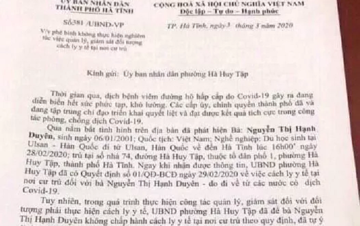Phê bình Chủ tịch phường để người đang cách ly đi dự đám cưới - 1