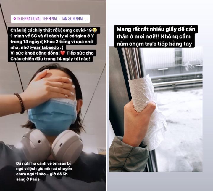 Châu Bùi khóc vì bị cách ly sau khi từ Italy về Việt Nam - 1