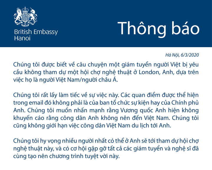 Người Việt mất việc tại Anh vì định kiến Covid-19: Đại sứ quán Anh nói gì? - 1