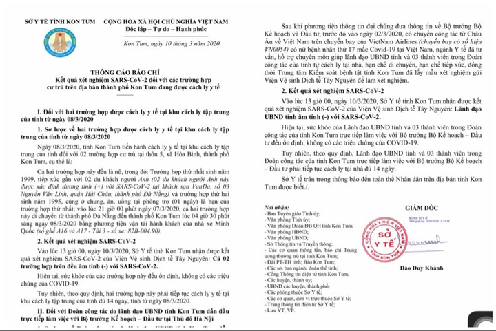 Kon Tum: Lãnh đạo UBND tỉnh và 3 cán bộ cách ly 14 ngày - 1