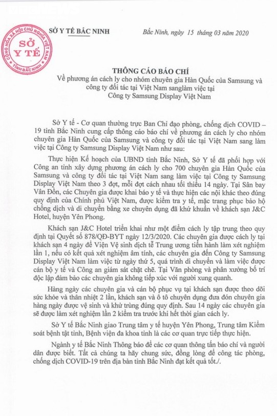 700 chuyên gia Hàn Quốc mặc đồ bảo hộ, đi xe chuyên dụng về cách ly tại Bắc Ninh - 1