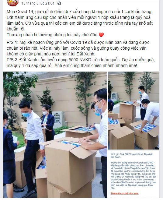 Tập đoàn Đất Xanh giảm 50% giá thuê mặt bằng và chủ động phòng chống dịch Covid-19 - 2