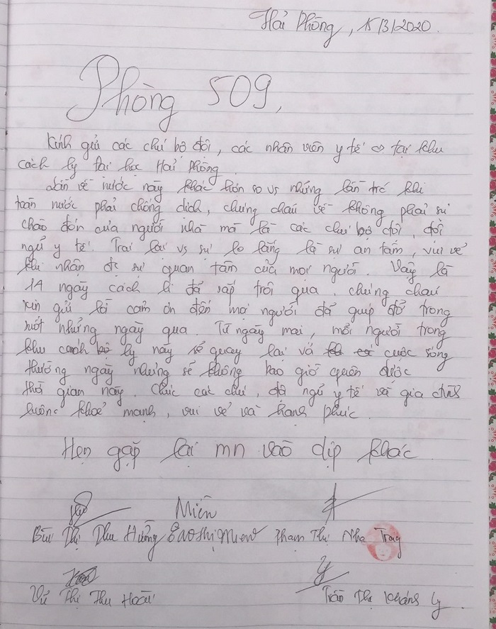 Xúc động những dòng lưu bút gửi chiến sĩ tại khu cách ly ở Hải Phòng - 5