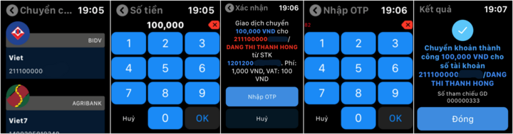 Trải nghiệm ngân hàng của tương lai, ứng dụng BIDV trên Apple Watch - 2
