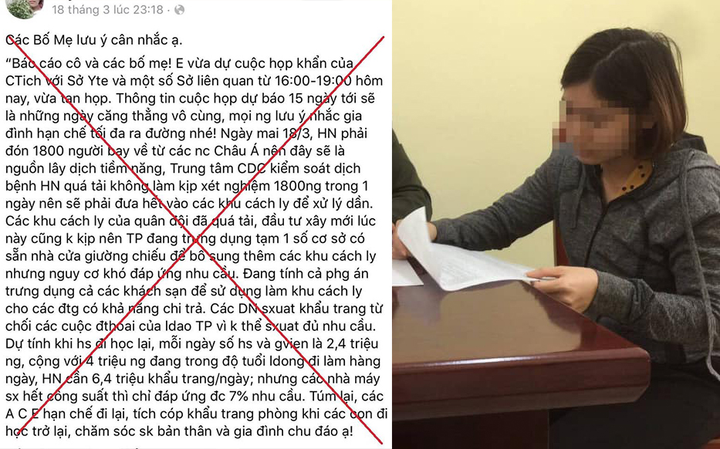 Tung tin Hà Nội vỡ trận vì Covid-19, hai phụ nữ bị triệu tập - 1