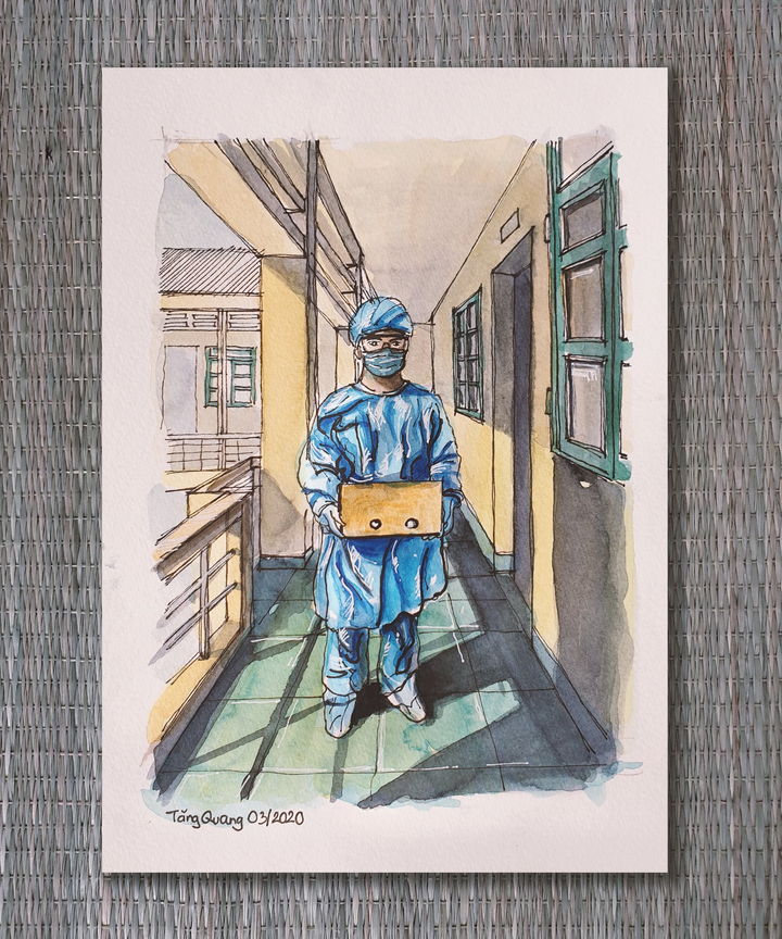 Loạt tranh nghệ thuật tái hiện cuộc sống cách ly của chàng du học sinh Anh - 3