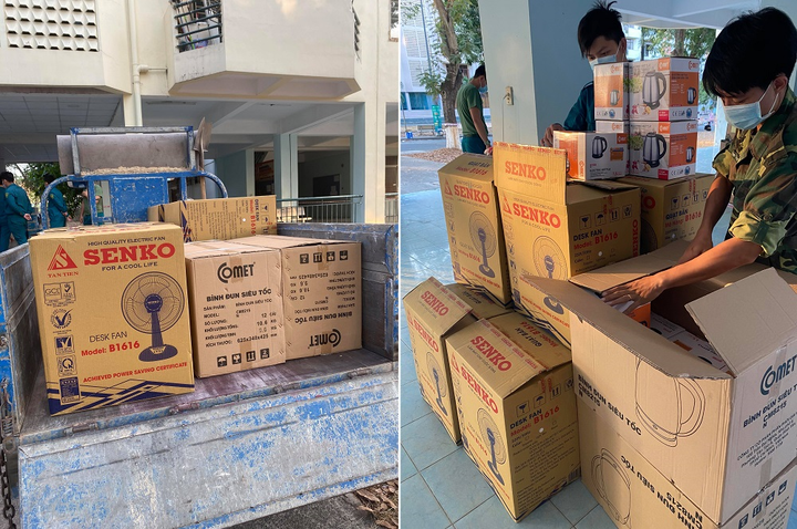 Du học sinh tặng 40 quạt và ấm đun nước cho cán bộ ở khu cách ly - 2