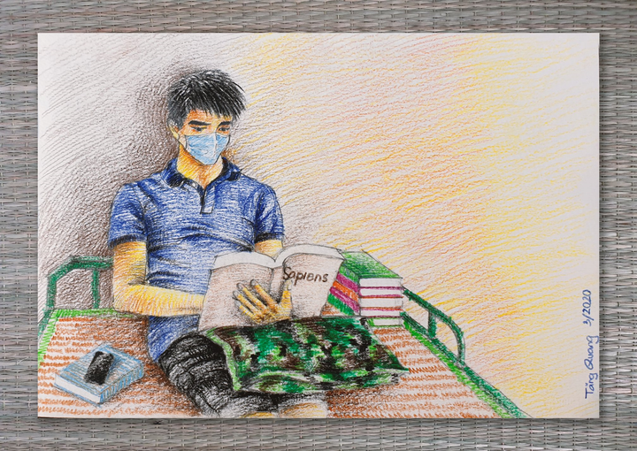 Loạt tranh nghệ thuật tái hiện cuộc sống cách ly của chàng du học sinh Anh - 7