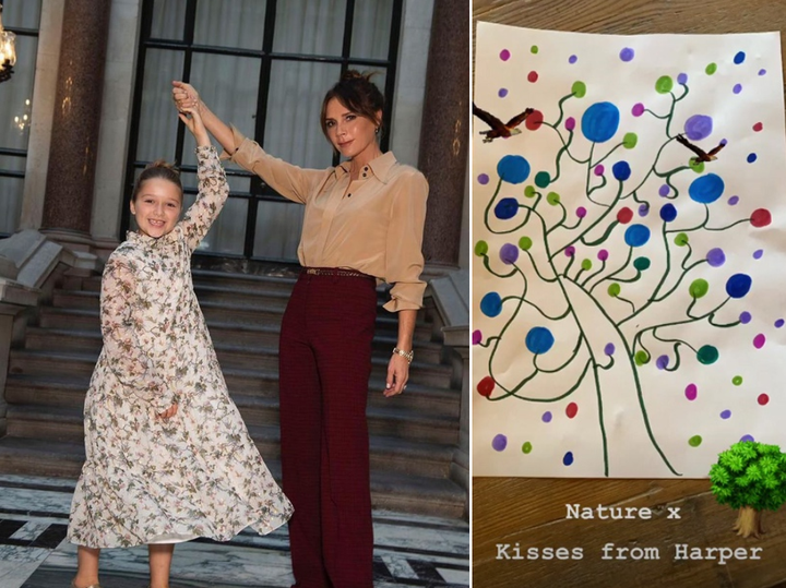 Con gái út nhà Beckham khoe năng khiếu hội họa - 1