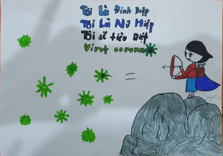Học sinh Hà Nội sáng tạo với trào lưu ‘tên hay dịch bay' cùng chống Covid-19 - 4