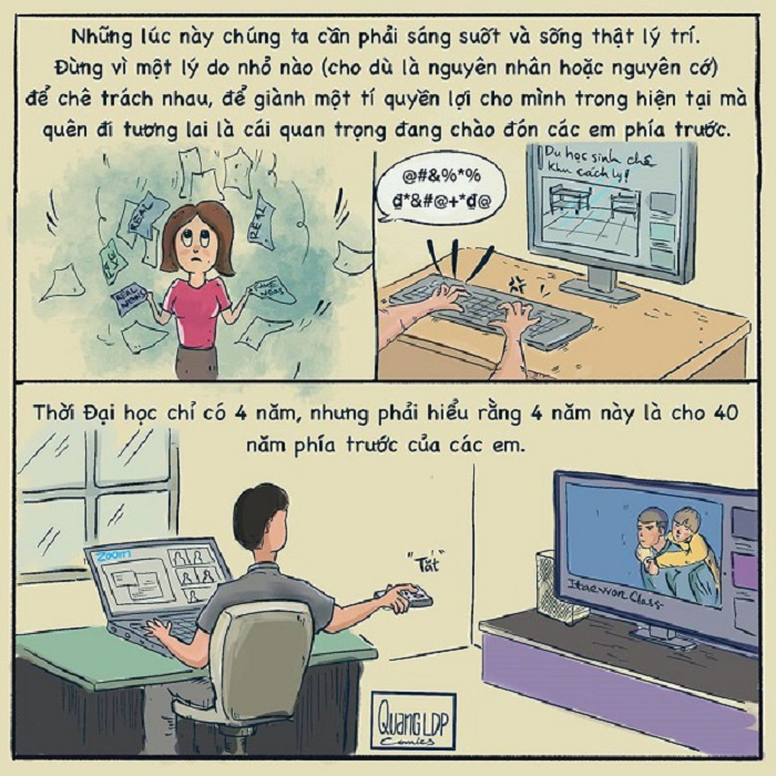 Chàng trai trẻ 'biến' tâm thư của thầy giáo thành bộ tranh dễ thương - 5