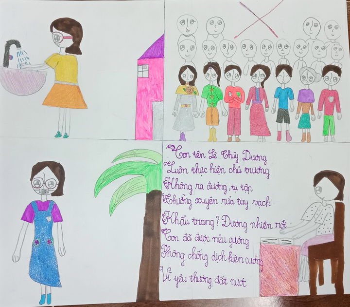 Học sinh Hà Nội sáng tạo với trào lưu ‘tên hay dịch bay' cùng chống Covid-19 - 3